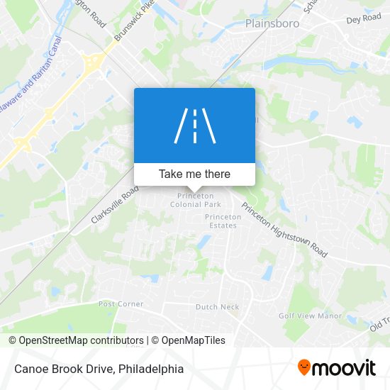 Canoe Brook Drive map