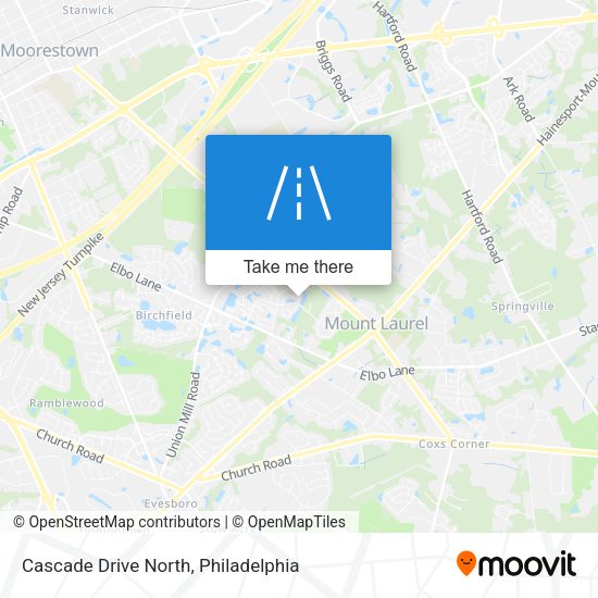 Cascade Drive North map