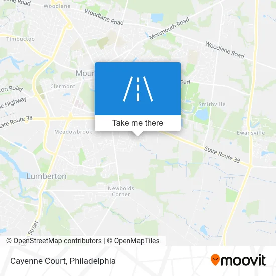 Cayenne Court map