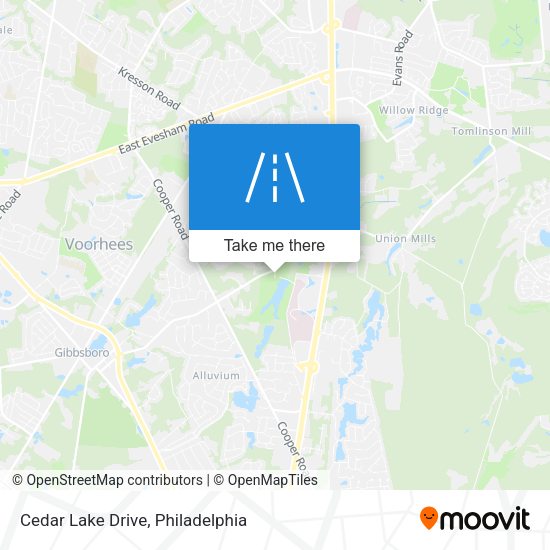 Cedar Lake Drive map