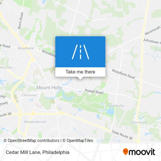 Cedar Mill Lane map
