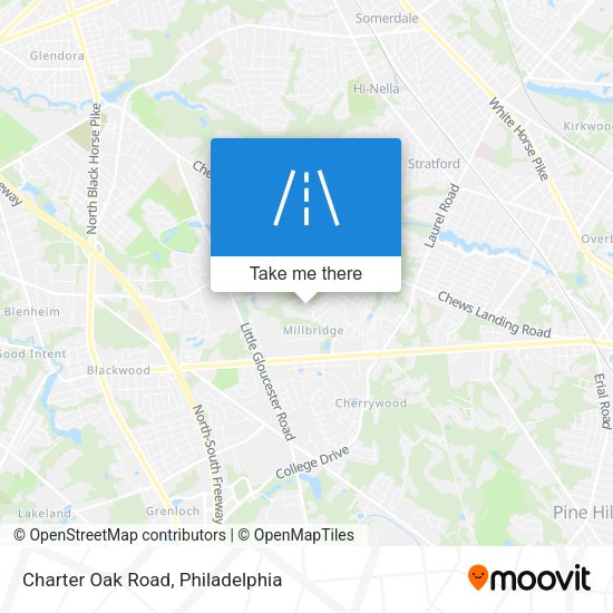 Charter Oak Road map