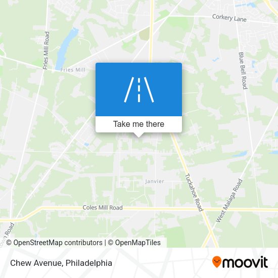 Chew Avenue map