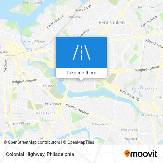 Colonial Highway map