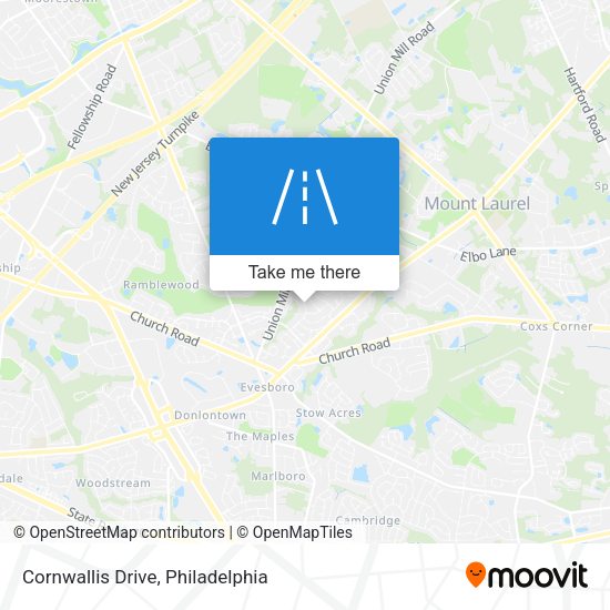 Mapa de Cornwallis Drive