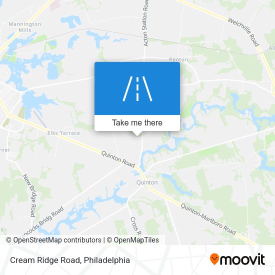 Cream Ridge Road map