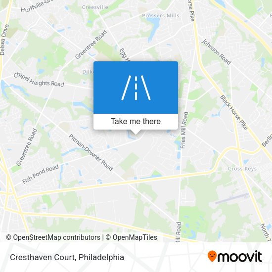 Cresthaven Court map