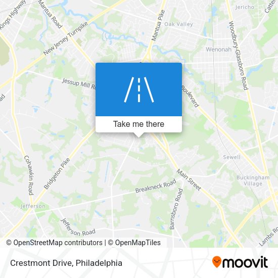 Crestmont Drive map