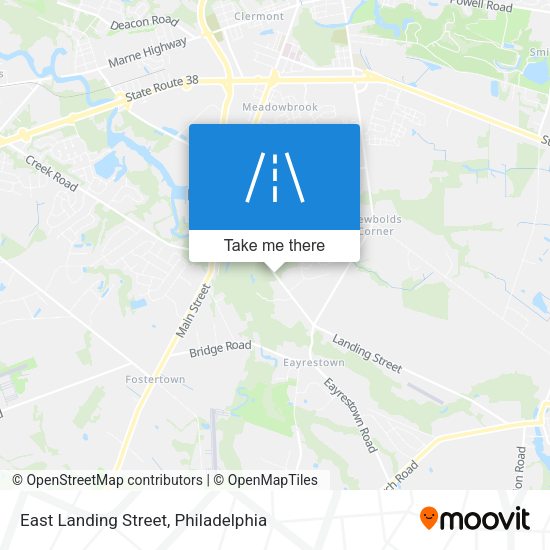 Mapa de East Landing Street