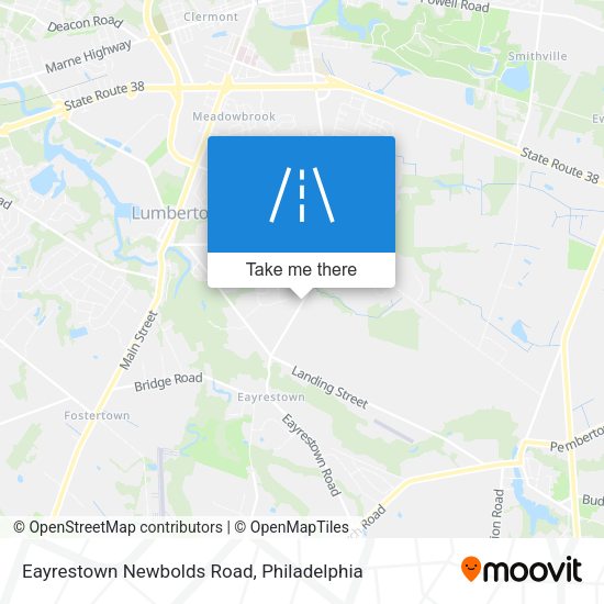 Eayrestown Newbolds Road map