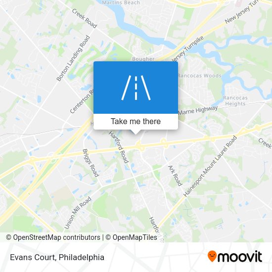 Mapa de Evans Court