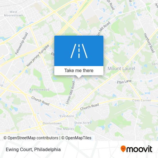 Mapa de Ewing Court