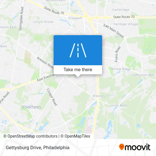 Gettysburg Drive map