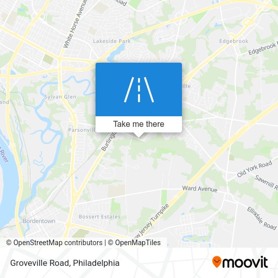 Groveville Road map