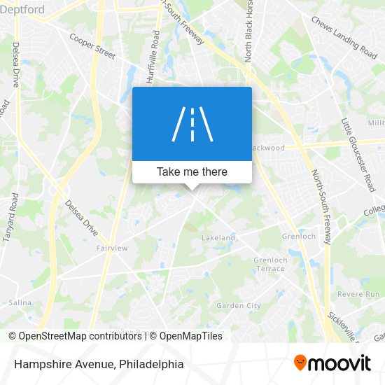 Hampshire Avenue map