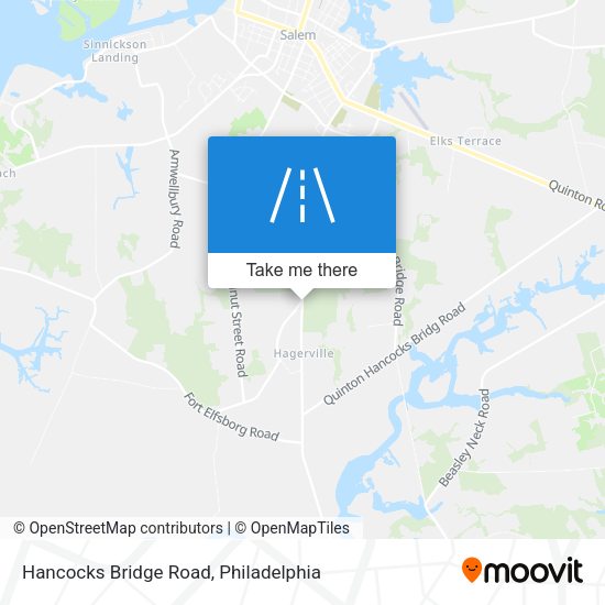 Mapa de Hancocks Bridge Road