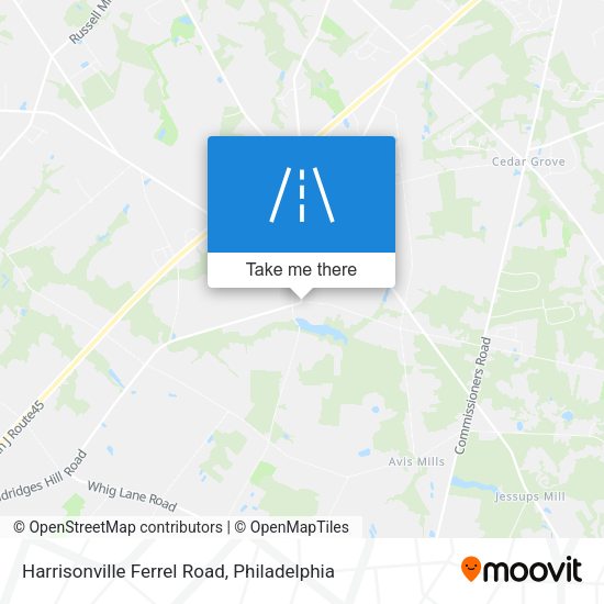 Harrisonville Ferrel Road map
