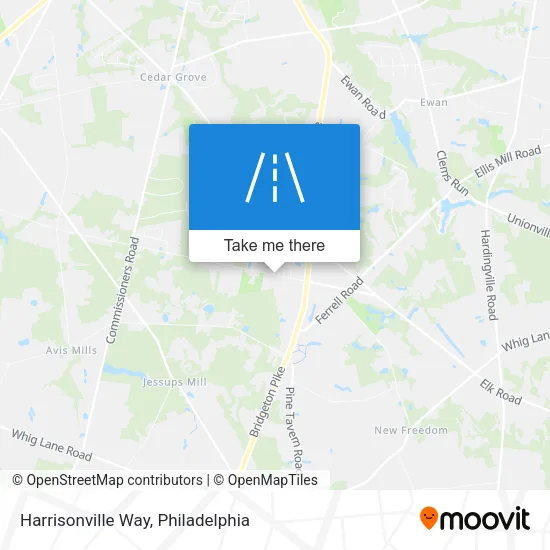 Harrisonville Way map