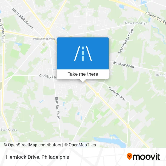 Hemlock Drive map