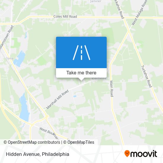 Mapa de Hidden Avenue