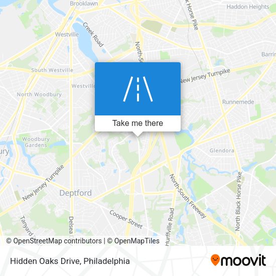 Hidden Oaks Drive map
