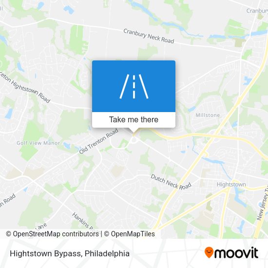 Hightstown Bypass map