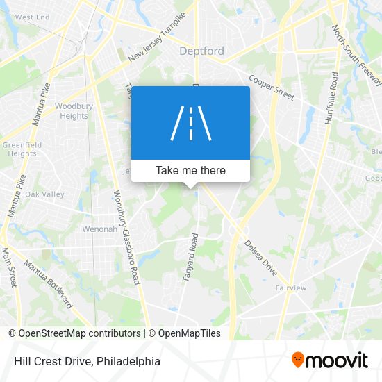 Mapa de Hill Crest Drive