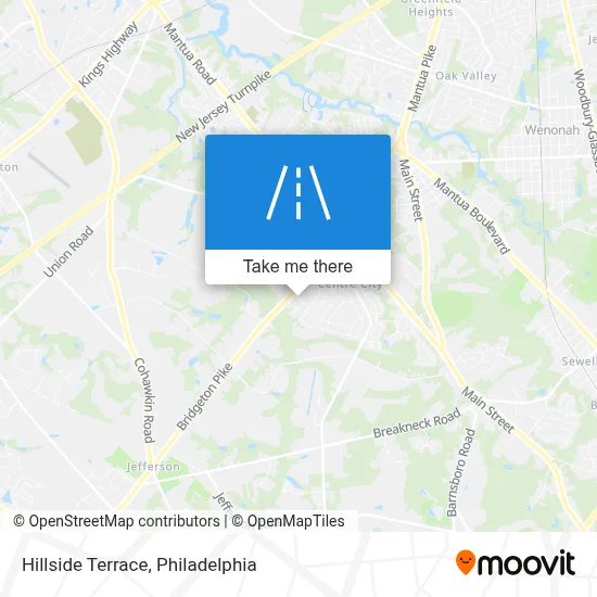 Hillside Terrace map