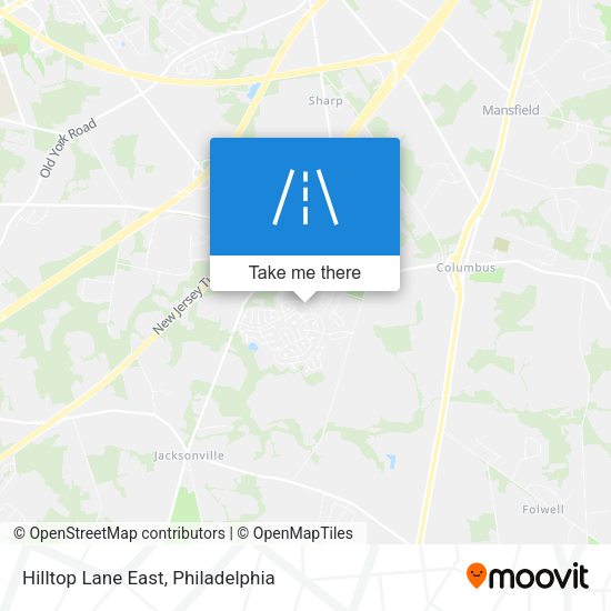 Hilltop Lane East map