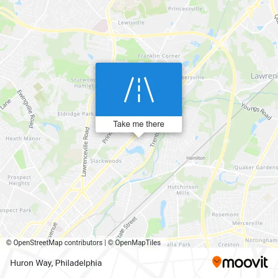 Huron Way map