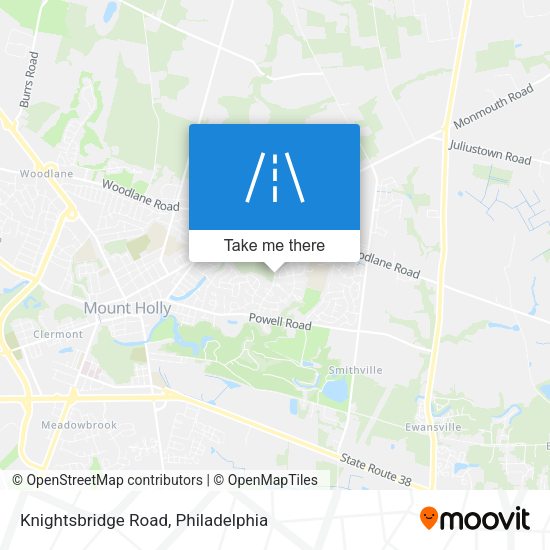 Mapa de Knightsbridge Road