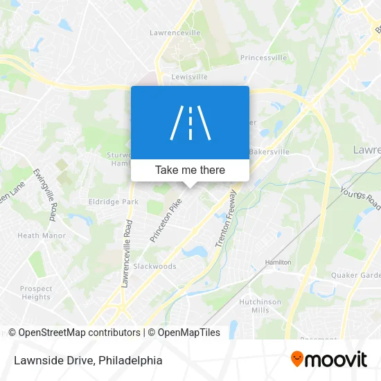 Lawnside Drive map
