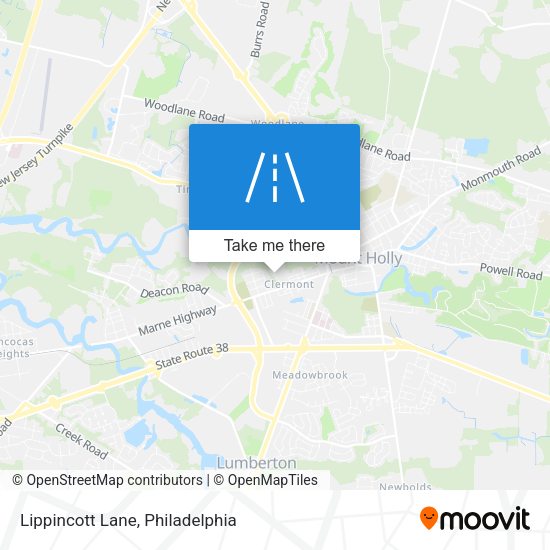 Lippincott Lane map
