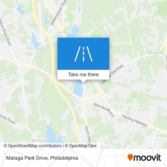 Malaga Park Drive map