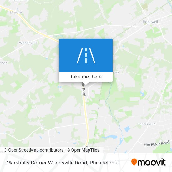 Marshalls Corner Woodsville Road map