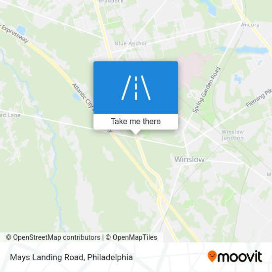 Mays Landing Road map