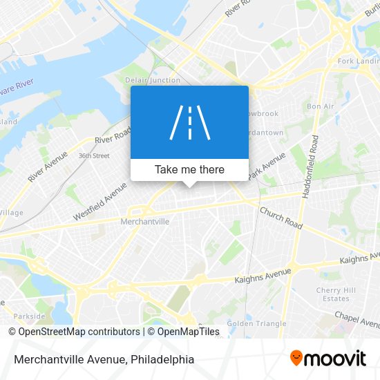 Merchantville Avenue map