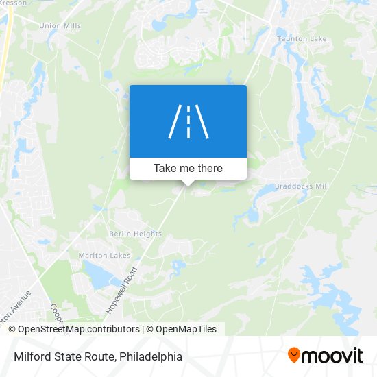 Milford State Route map