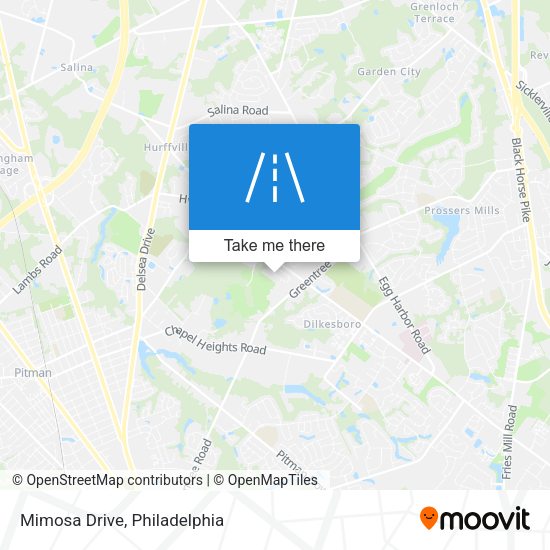 Mimosa Drive map