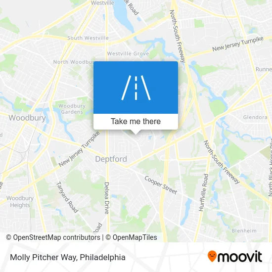 Molly Pitcher Way map