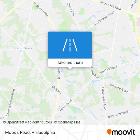 Mapa de Moods Road