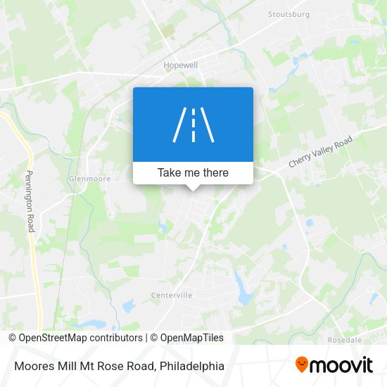 Moores Mill Mt Rose Road map
