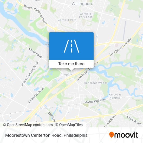 Mapa de Moorestown Centerton Road