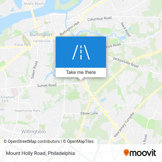 Mount Holly Road map