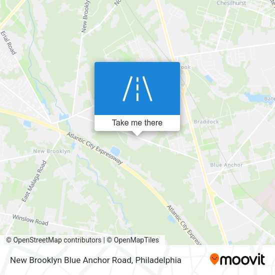 New Brooklyn Blue Anchor Road map