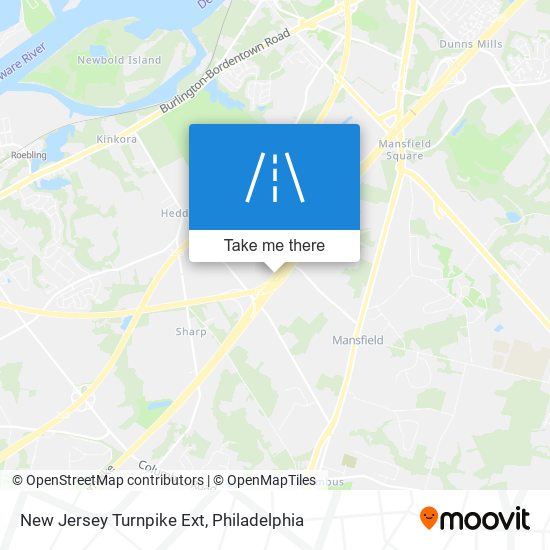 Mapa de New Jersey Turnpike Ext