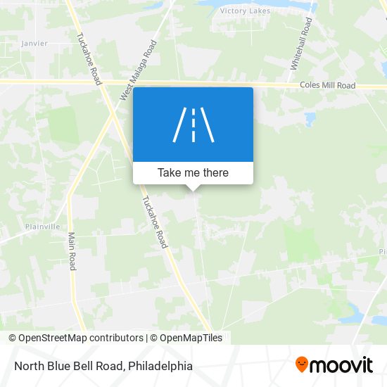 North Blue Bell Road map