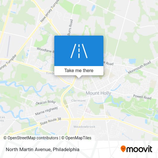 North Martin Avenue map