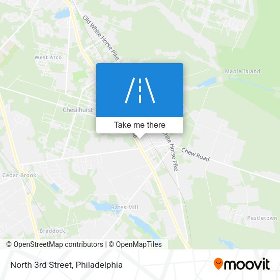 North 3rd Street map