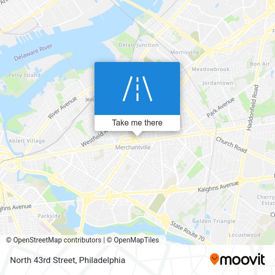 North 43rd Street map